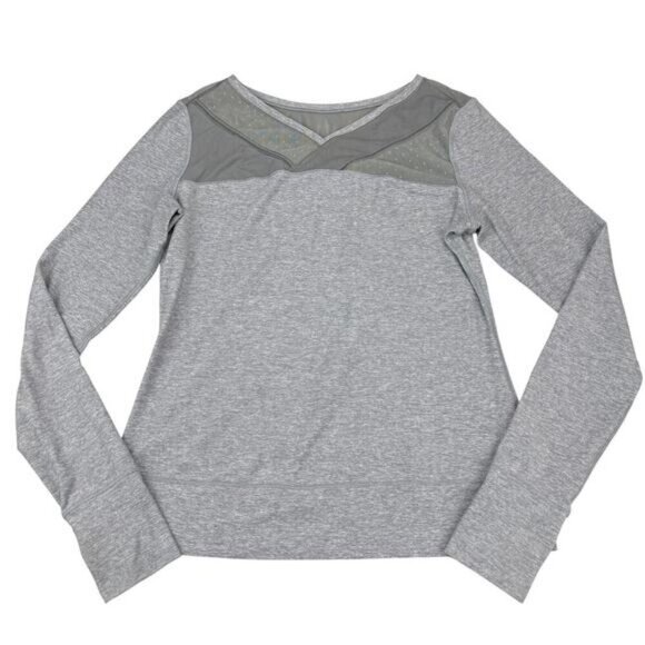 LULULEMON Just Breathe Long Sleeve Size 10 Heathered Slate - Picture 8 of 11